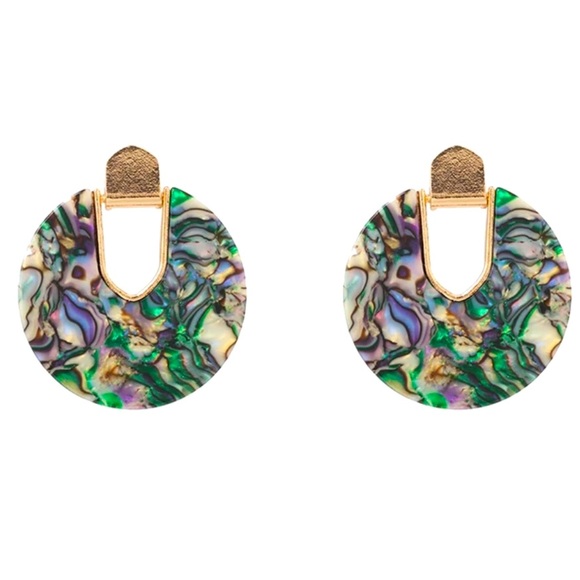 Jewelry - 🎉HP🎉 🍒3/$30 New Faux Abalone Statement Earrings